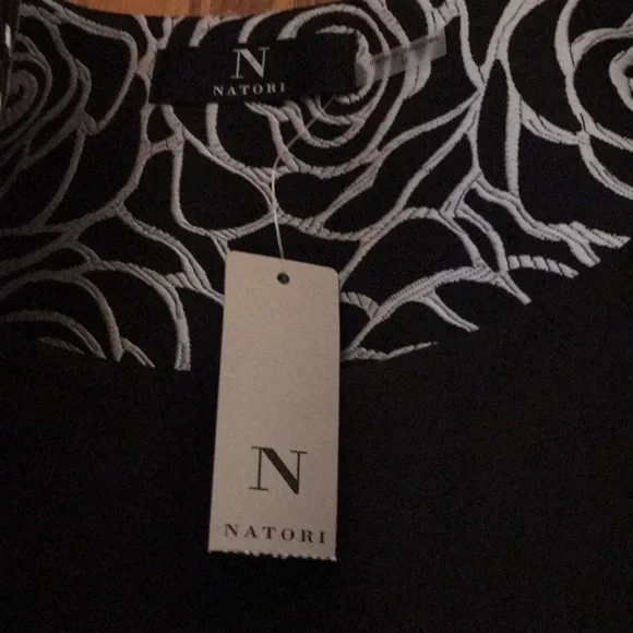 Natori Rose Jacquard Jacket Cropped 3/4 Sleeve M and L NWT - Picture 3 of 9